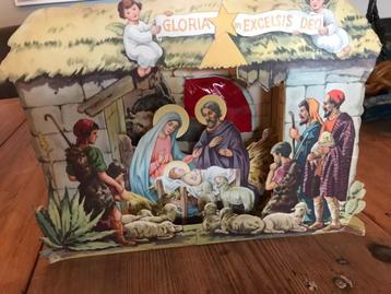 Kerst. Sfeervolle, nostalgische, grote 3D Kerstkaart. beschikbaar voor biedingen