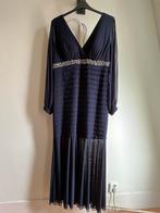 Donkerblauwe galajurk met strass, Maat 38/40 (M), Blauw, Ophalen of Verzenden, Zo goed als nieuw