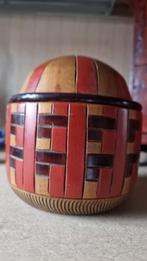 Antiek Japans houten suikerpot, Sieraden, Tassen en Uiterlijk, Broches, Ophalen of Verzenden, Bruin, Overige materialen