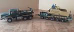 Vrachtwagen met aanhanger en asfalteermachine, Ophalen of Verzenden, Zo goed als nieuw, Bus of Vrachtwagen