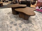 Salontafel 2-Delig Organisch mangohout Direct leverbaar, Ophalen, 50 tot 100 cm, #Organisch#Salontafels#2-Delig#Mangohout#Japandi