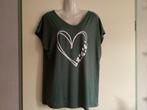 Groen shirt, Maat 46/48 (XL) of groter, Ophalen of Verzenden, Korte mouw, Gedragen