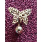 # Mooie gouden vlinder piercing. 14 karaat goud., Ophalen, Gebruikt, Goud, Navelpiercing