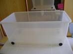 doorzichtige rollerbox op 8 wieltjes 40x73x33cm, Doe-het-zelf en Verbouw, Kratten en Dozen, 40 tot 60 cm, 50 tot 75 cm, Ophalen of Verzenden
