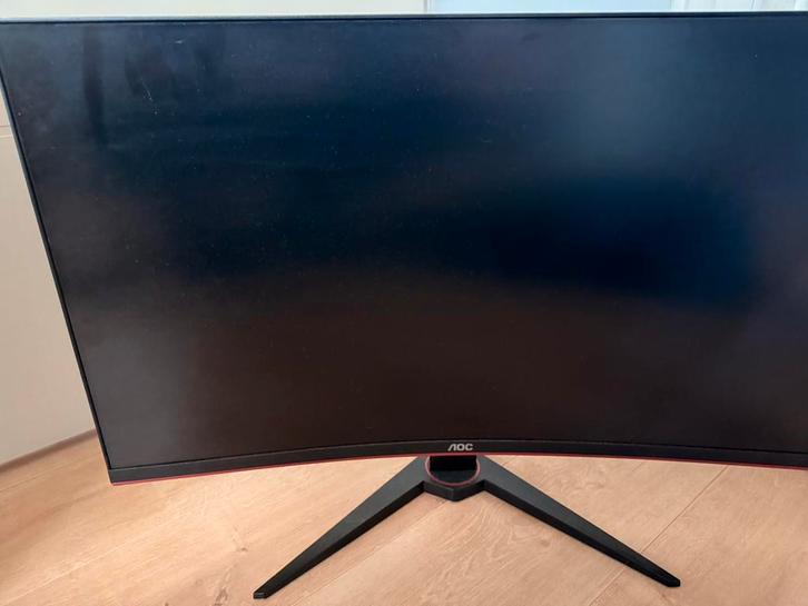 32” curved hd computerscherm aoc, Computers en Software, Monitoren, Gebruikt, 101 t/m 150 Hz, DisplayPort, HDMI, VGA, Gaming, Curved