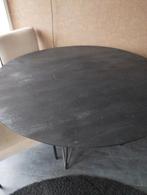 Ronde Zwarte Eettafel - 150cm, Huis en Inrichting, Tafels | Eettafels, Ophalen, Gebruikt, 100 tot 150 cm, Rond