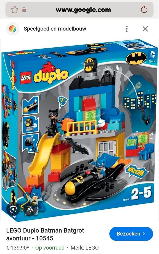 LEGO Duplo Batman Set, Kinderen en Baby's, Speelgoed | Duplo en Lego, Zo goed als nieuw, Duplo, Complete set, Ophalen of Verzenden