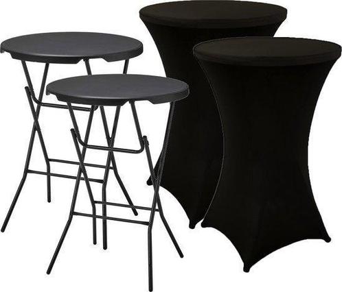 2x statafel zwart + 2x zwarte rok, Huis en Inrichting, Tafels | Statafels, Nieuw, Ophalen