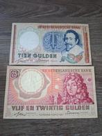 Set biljetten 10 en 25 gulden jaren '50, De Groot en Huygens, Ophalen of Verzenden, 25 gulden