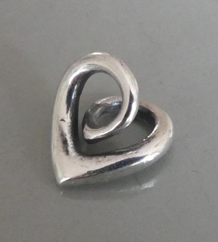 Trollbeads MY SWEET STORIES **ZILVEREN HART**, Sieraden, Tassen en Uiterlijk, Bedels, Zo goed als nieuw, Trollbeads, Zilver, 1 bedel