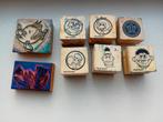 8 stempels, Hobby en Vrije tijd, Stempelen, Ophalen of Verzenden, Gebruikt, Houten stempel