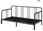 IKEA Fyresdal Bedbank - Zwart Metaal, Ophalen, Eenpersoons, Zo goed als nieuw, 80 cm