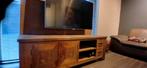 TV-kast met achterwand, massief hout, Huis en Inrichting, Kasten | Dressoirs, Ophalen, 100 tot 150 cm, Modern, 25 tot 50 cm