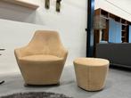Showmodel Leolux Cantate Fauteuil leer Design stoel Poef