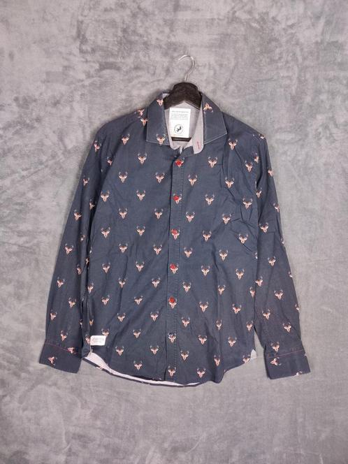 A fish Named Fred Overhemd M Blouse Herten Print, Kleding | Heren, Overhemden, Zo goed als nieuw, Halswijdte 39/40 (M), Blauw