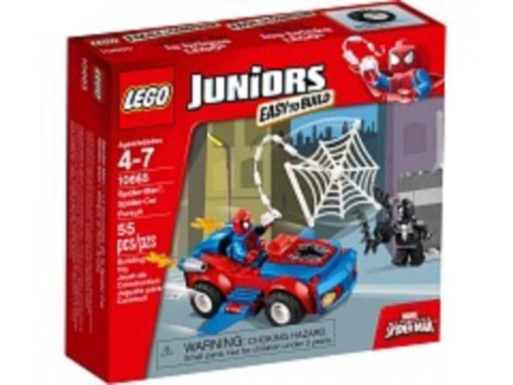 LEGO Juniors 10665 Spiderman Car Pursuit, Kinderen en Baby's, Speelgoed | Duplo en Lego, Zo goed als nieuw, Lego, Complete set