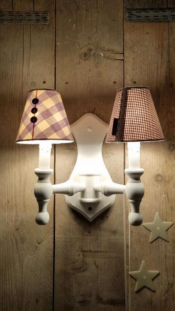 Vintage pimped wandlampen voor kinderkamer beschikbaar voor biedingen