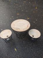 Leuk Bijzettafel Setje - 4 stuks, Huis en Inrichting, Ophalen, Minder dan 50 cm, Gebruikt, Rond