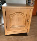 Klein eiken kastje/ bijzettafeltje/ nachtkastje, Ophalen, Minder dan 55 cm, Gebruikt, Rechthoekig