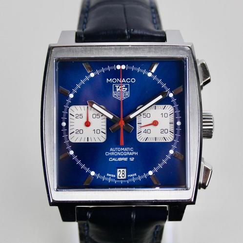 Tag Heuer Monaco - CAW2111- Blauwe wijzerplaat, Sieraden, Tassen en Uiterlijk, Horloges | Heren, Gebruikt, Polshorloge, TAG Heuer