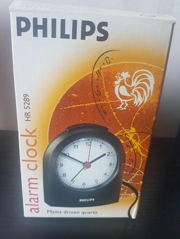 Philips tafelklok alarm clock wekker nieuw.