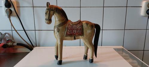 olieverf houten paard, Antiek en Kunst, Curiosa en Brocante, Ophalen of Verzenden