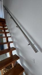 rvs leuning met dragers, Doe-het-zelf en Verbouw, Ladders en Trappen, Ophalen, Zo goed als nieuw, 2 tot 4 meter