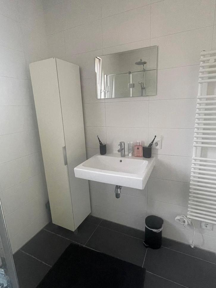 Spiegel met wasbak, Huis en Inrichting, Badkamer | Badkamermeubels, Zo goed als nieuw, Spiegelkast, Minder dan 100 cm, Minder dan 50 cm