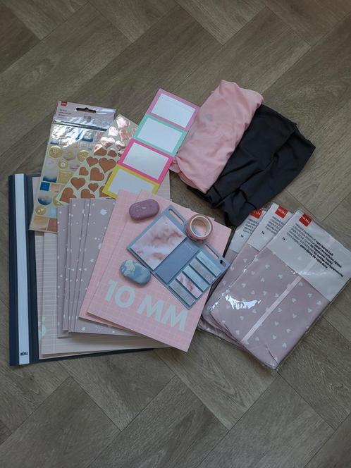 Schoolpakket Hema, schriften, kaften, stickers, washitape, Diversen, Schoolbenodigdheden, Nieuw, Ophalen of Verzenden