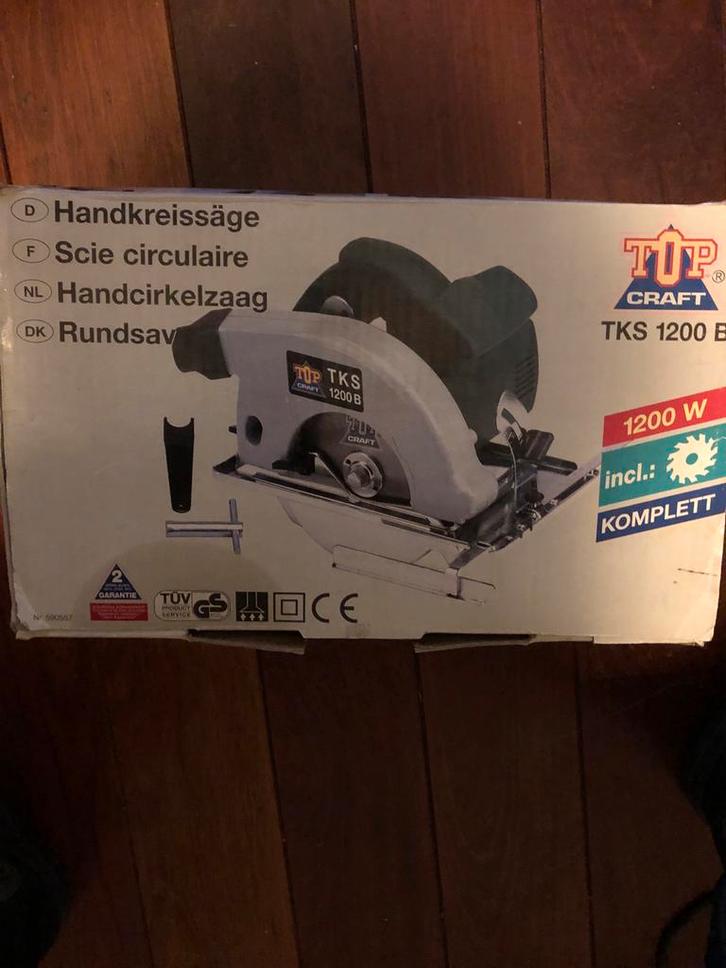 TUP Craft TKS 1200 B Handcirkelzaag - Nieuw in doos!, Doe-het-zelf en Verbouw, Gereedschap | Zaagmachines, Nieuw, Cirkelzaag, 600 tot 1200 watt