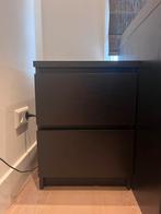 Malm Ladekast Ikea Zwartbruin, Huis en Inrichting, Kasten | Dressoirs, Minder dan 50 cm, 50 tot 75 cm, Zo goed als nieuw, Met lade(s)