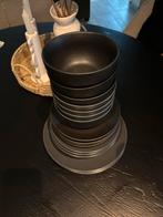 Zwarte/Antraciet Borden en Kommen Set, Ophalen, Keramiek, Zo goed als nieuw, Bord(en)