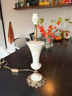 Marmeren / stenen antieke / vintage tafellamp, Huis en Inrichting, Lampen | Tafellampen, Ophalen of Verzenden, Gebruikt, Minder dan 50 cm