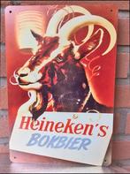 HEINEKEN Bokbier Metalen Bar Reclamebord Wandbord, Ophalen of Verzenden, Nieuw, Reclamebord, Plaat of Schild, Heineken