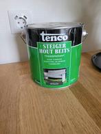 Nieuw 2,5 L Tenco steigerhoutbeits Antraciet, Ophalen of Verzenden, Nieuw, Wit