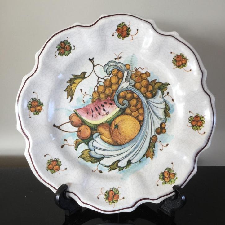 Vintage Mebel wandbord – melamine – fruitmotief & craquelé –, Verzamelen, Retro, Huis en Inrichting, Ophalen of Verzenden