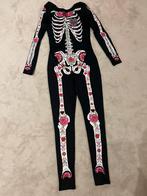 Day of the Dead Kostuum - Skelet met Bloemen, Maat 38/40 (M), Ophalen of Verzenden, Zo goed als nieuw, Halloween