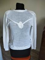 Vintage trui met bloem applicatie, Ophalen of Verzenden