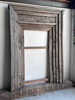 Unieke oude houten poort uit India, Ophalen