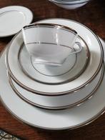 9 pers. Sober luxe helder wit Zylstra, bies Silver Exstasy, Huis en Inrichting, Keuken | Servies, Ophalen, Zo goed als nieuw, Bord(en)
