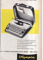 Retro reclame 1954 Olympia typemachine schrijfmachine modern, Verzamelen, Ophalen of Verzenden