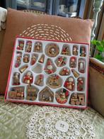 Vintage Houten Kerst Hangers in Doos Goud ** Mimosa **, Diversen, Kerst, Ophalen of Verzenden