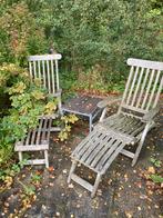 Deckchairs (2), Tuin en Terras, Ophalen, Gebruikt, Teakhout, Verstelbaar