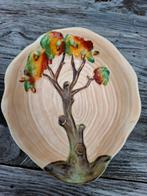 Vintage keramische schaal met boom motief, Ophalen of Verzenden
