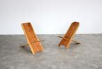 vintage stoelen | palaver chairs | brutalist | Zweeds, Gebruikt, Ophalen of Verzenden, Hout