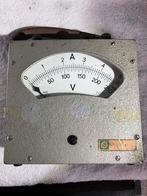 Vintage Volt + Ampere meter, Ophalen of Verzenden, Gebruikt, Overige meters