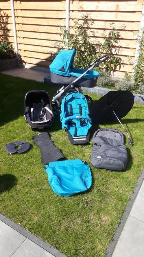 Complete kinderwagen wandelwagen Teutonia aquablauw, Kinderen en Baby's, Kinderwagens en Combinaties, Gebruikt, Combiwagen, Overige merken