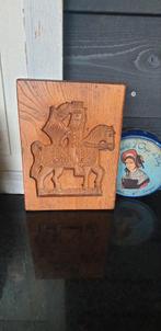 Oude speculaasplank - man op paard, Antiek en Kunst, Curiosa en Brocante, Ophalen of Verzenden