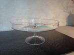Te koop: Grote glazen schaal op voet  - D 32 cm, Ophalen, Zo goed als nieuw, Rond, Glas