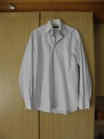 Goedkoop wit blauw katoenen gestreept overhemd VAN GILS 40 M, Blauw, Gedragen, Van Gils, Halswijdte 39/40 (M)